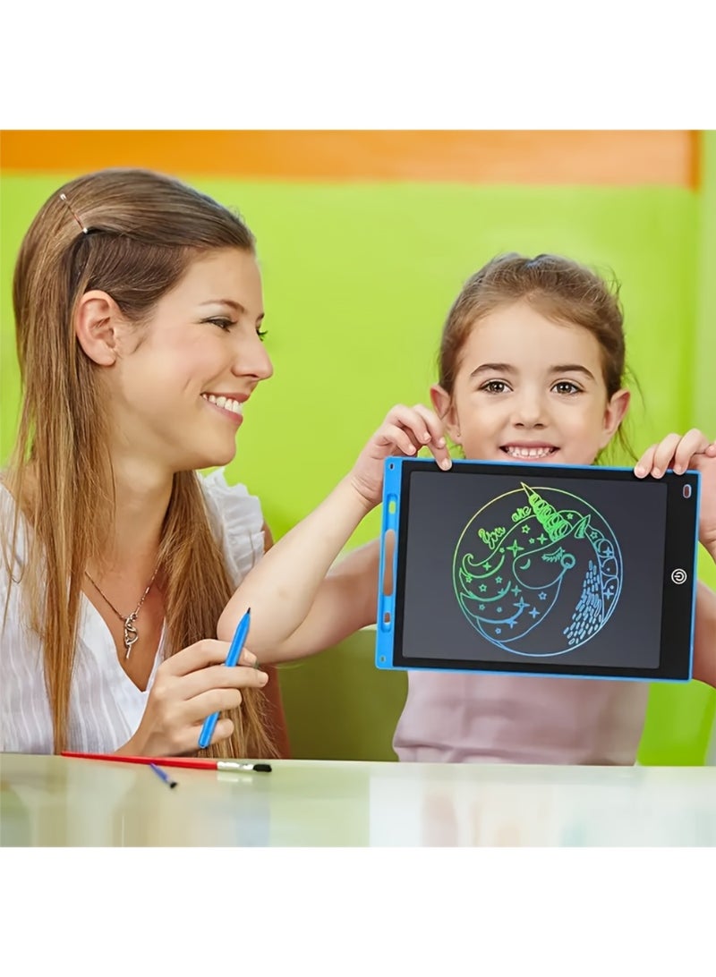سِيمِير لوحة كتابة LCD، لوحة رسم إلكترونية مقاس 10 بوصات ولوحة رسم مع شاشة ملونة وقلم - ألعاب تعليمية، هدية عيد ميلاد مثالية، أداة تعليمية تفاعلية، تصميم مرح - (وردي فاتح) - Image 4