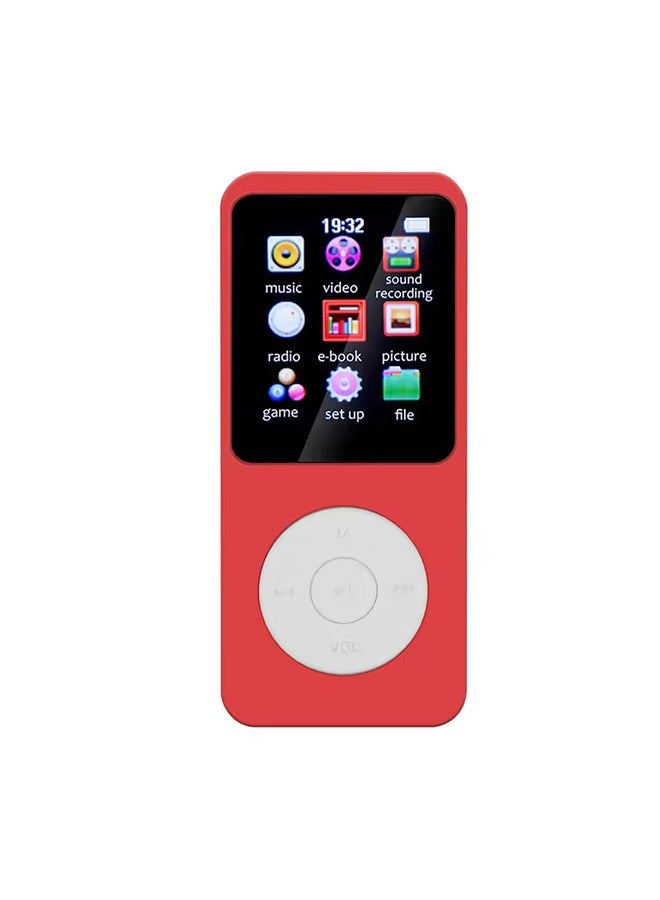 MP3 Player 1.8 in Screen Music Stereo Player Bluetooth-Compatible5.4 Built-in Speaker Support FM Radio E-Book Recording for Kids