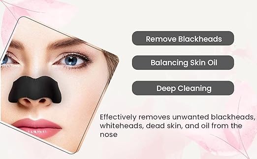 Generic Nose Strips Blackhead Remove Purifying Pore Strips Nose Strips Charcoal Nose Pore Strips Cleansing Remove Blackheads Cleaning 10 PCS  - Image 2