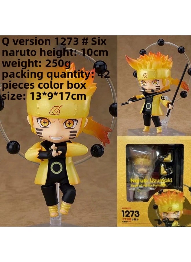 null - Movable Face Changing Clay Man JOJO's Wonderful Adventure Volleyball Junior Ghost Extermination Blade Q Edition Animation Game Hand-held-Color:1273 Six Naruto - Image 1