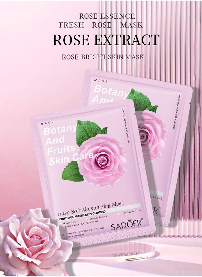 SADOER - Plant Nutrition Antioxidant Facial Sheet Mask-Premium Essence Moisturizing|Anti-aging Hydrating Face Masks,Clarifying,Nourishing And Firming|Face Mask Skin Care&Beauty Facial Sheet Mask,Cruelty-Free - Image 1
