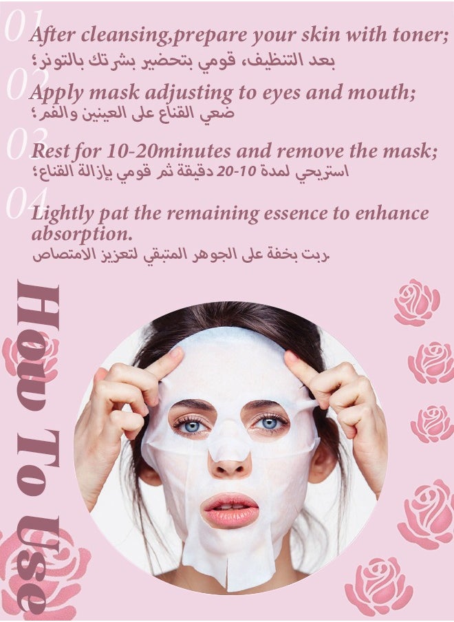 SADOER - Plant Nutrition Antioxidant Facial Sheet Mask-Premium Essence Moisturizing|Anti-aging Hydrating Face Masks,Clarifying,Nourishing And Firming|Face Mask Skin Care&Beauty Facial Sheet Mask,Cruelty-Free - Image 1