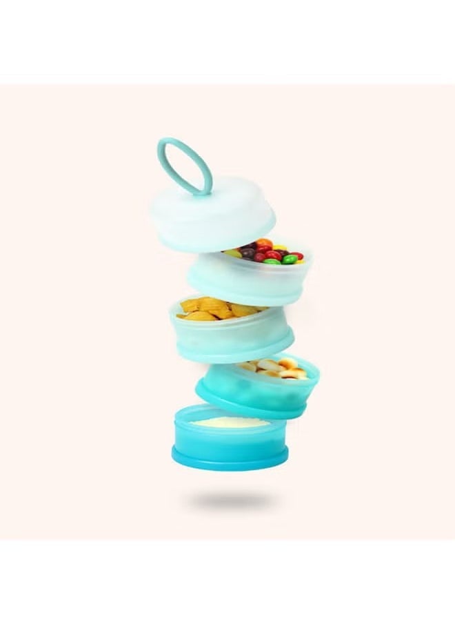 Reusable Formula Dispenser Milk Powder Baby Food Box Mix Container - BLUE