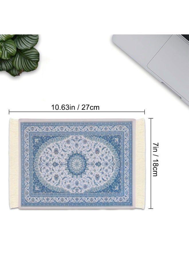 Persian Carpet Style Coasters Mouse Pad  Oriental Vintage Bohemian Rug Desk Pad Miniature Mouse Mat Coaster Table Décor for Office Home - Image 4