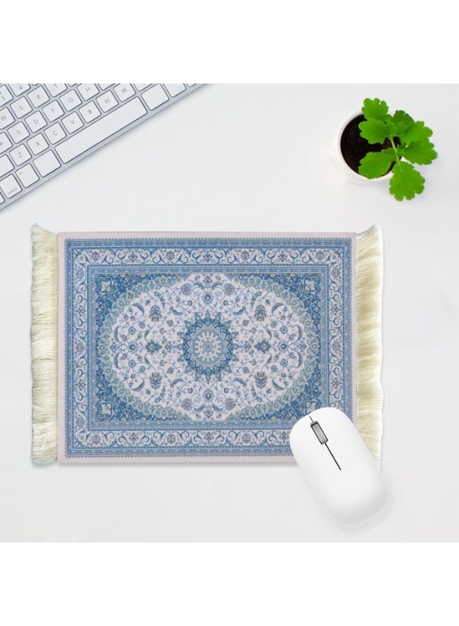 Persian Carpet Style Coasters Mouse Pad  Oriental Vintage Bohemian Rug Desk Pad Miniature Mouse Mat Coaster Table Décor for Office Home - Image 3