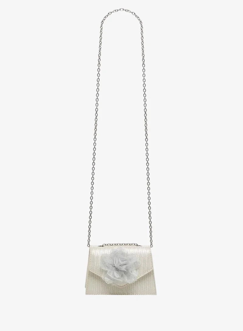 Celeste Floral Applique Crossbody Bag with Chain Strap Ramadan Collection