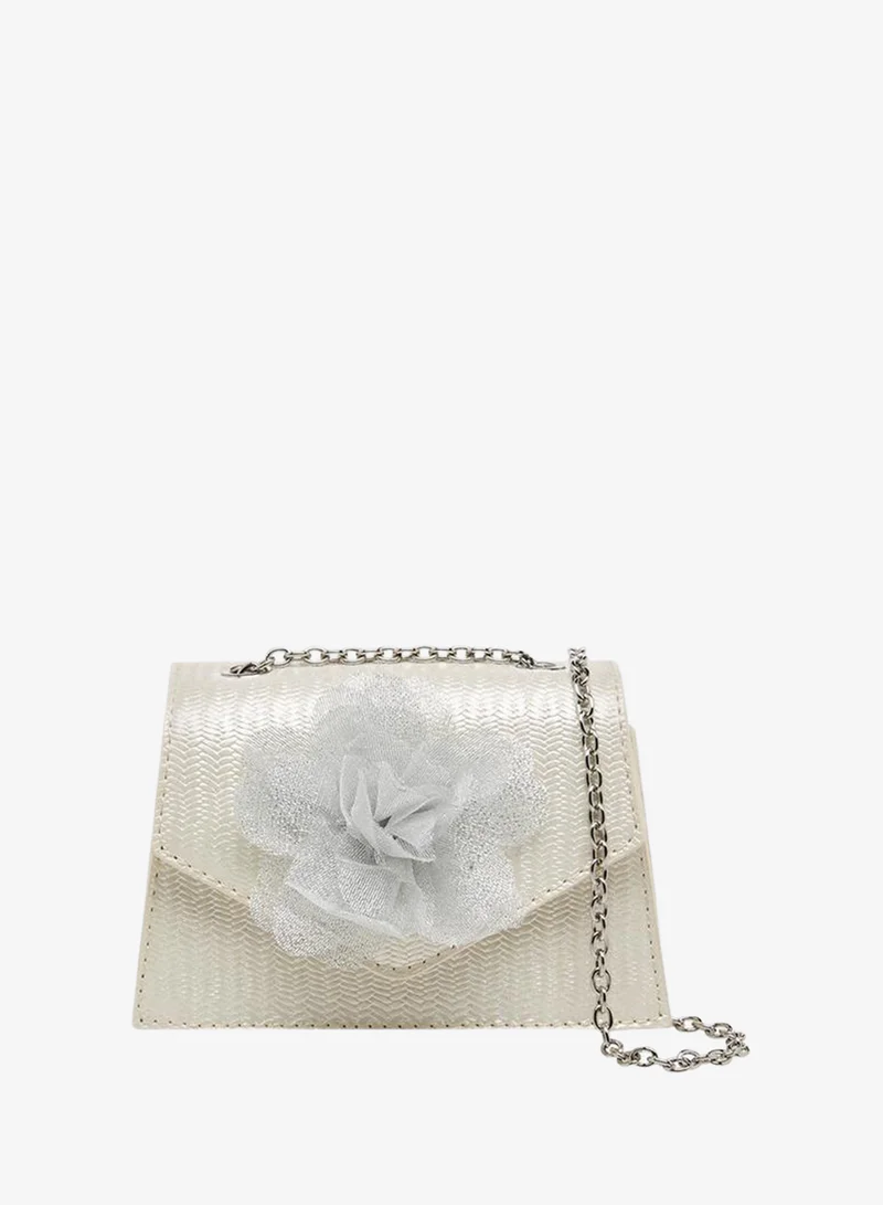 Celeste Floral Applique Crossbody Bag with Chain Strap Ramadan Collection