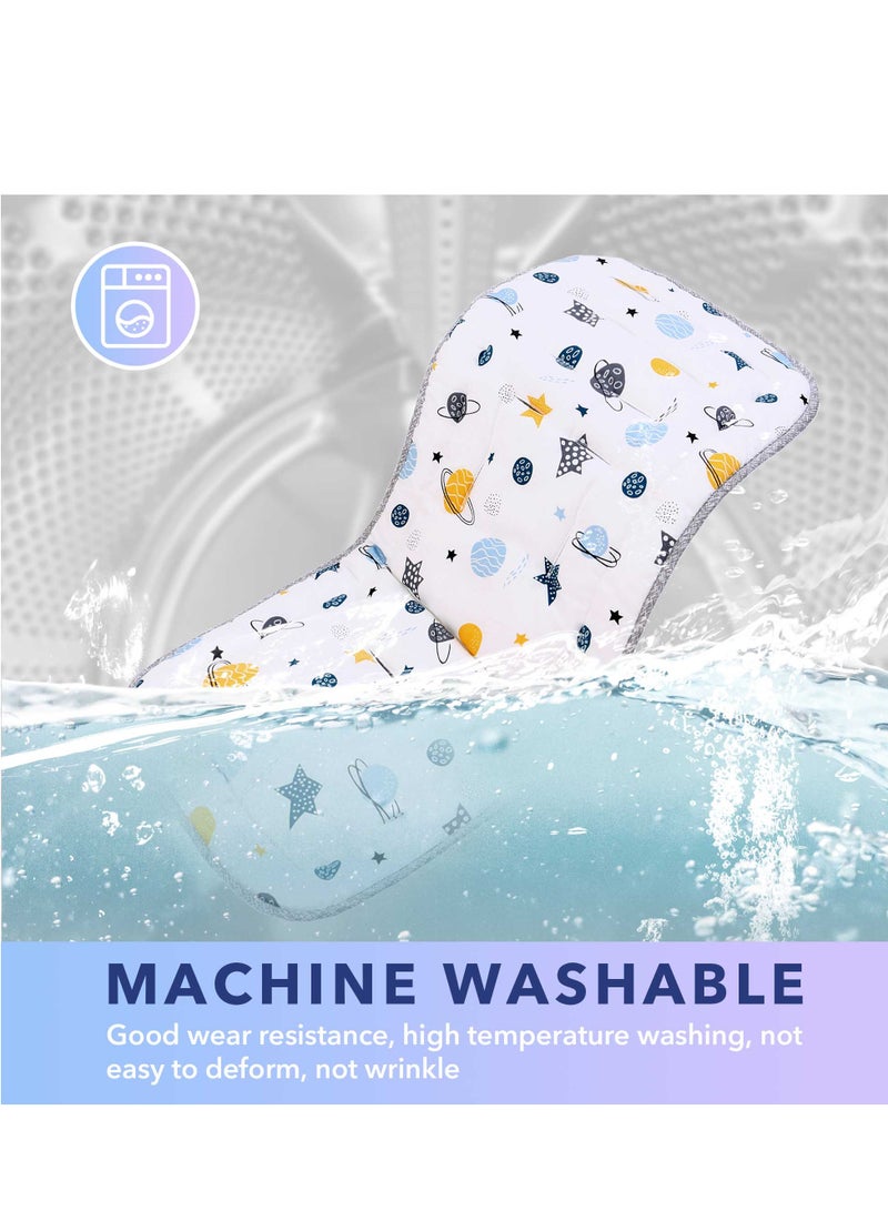 Miracle Baby 1PCS  Soft Toddler Stroller Cushion, Toddler Car Seat Insert, Reversible Universal Breathable Stroller Mat, 100% Cotton Cover Toddler Seat Pad Liner - Image 5