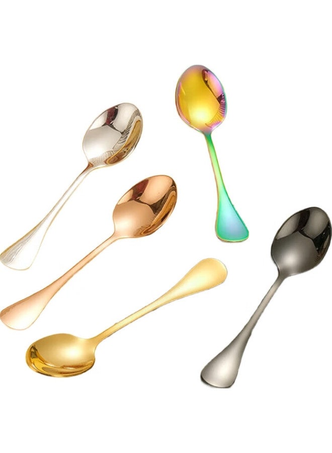 YIJUKE [3 Pieces] 9Cm Extra Small 304 Stainless Steel Spoon, Delicate Mini Coffee Spoon, Seasoning Spoon, Dessert Spoon - Image 1
