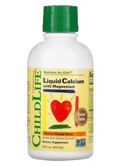ChildLife Essentials, Liquid Calcium with Magnesium, Natural Orange Flavor, 16 fl oz (474 ​​ml)