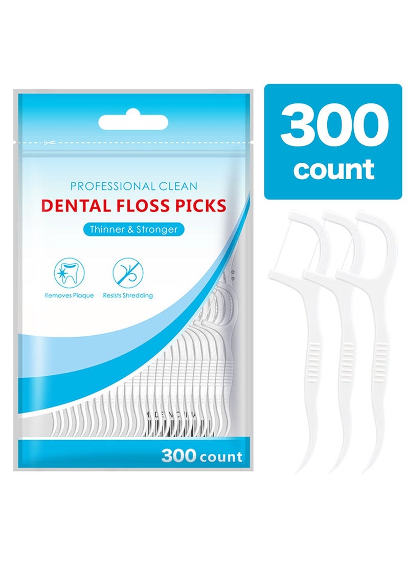 LOOPITYS 300-pcs dental floss toothpick,teeth stick,tooth picks,floss picks,teeth cleaning，family size (300 picks) - Image 1