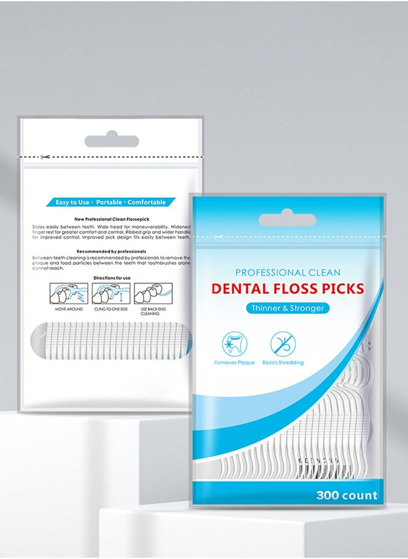 LOOPITYS 300-pcs dental floss toothpick,teeth stick,tooth picks,floss picks,teeth cleaning，family size (300 picks) - Image 4