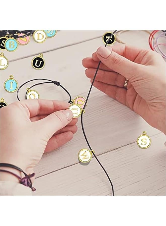 Letter Charms 104 Pieces Mixed Double Sided Alphabet Charms Initial Charms A-Z Letter Pendants Beads Enamel Charms for Bracelet Necklace Earing Jewelry Making - Image 3