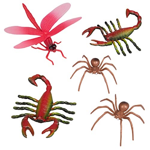 SCS Direct Toy Bug Action Figure 30pc Playset-15 Unique Giant Insects-Grasshoppers, Beetles, Spiders & More- 2-4" Realistic Fake Bugs, Great for Pranks, Pretend Play, Kids Gifts, Summer Camp, Beach & Sandbox Toy - Image 4