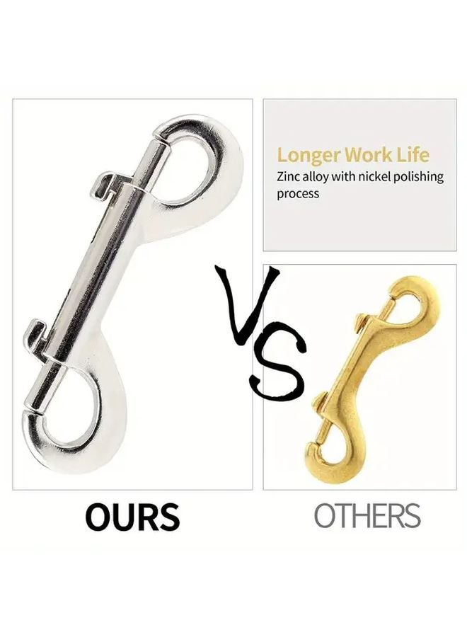 6pcs 2.7 Inch Zinc Alloy Double Ended Bolt Snap Hooks for Dog Leash Key Chain Horse Tack - Image 4