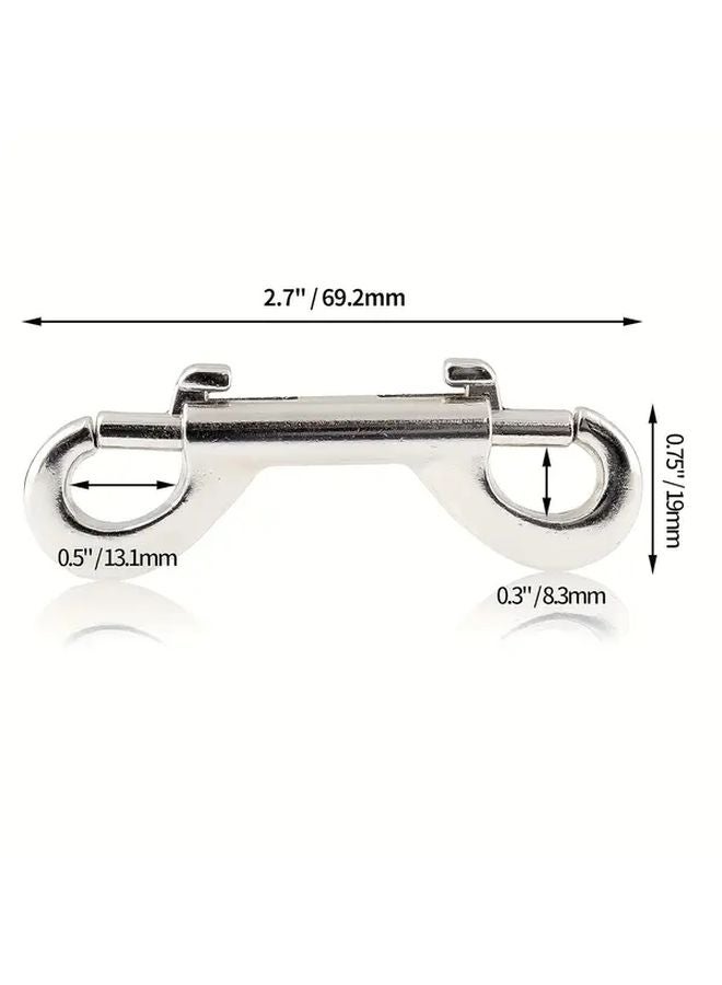 6pcs 2.7 Inch Zinc Alloy Double Ended Bolt Snap Hooks for Dog Leash Key Chain Horse Tack - Image 5