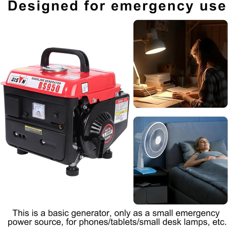 Bison Power Gasoline Generator, Bison Power Peak 700W Mini Power Station, Portable Camping Power Station, Ultra Lightweight, 2 Stroke, AC/DC - Image 4