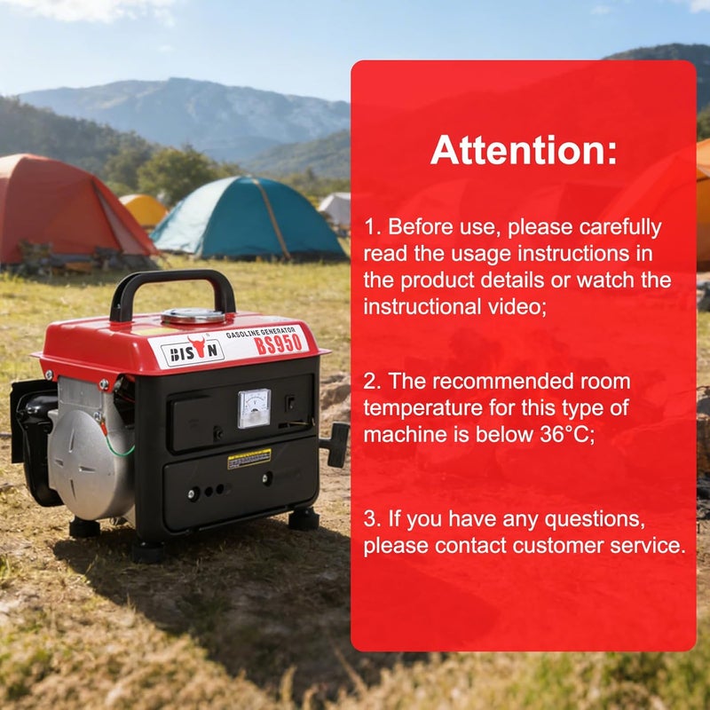 Bison Power Gasoline Generator, Bison Power Peak 700W Mini Power Station, Portable Camping Power Station, Ultra Lightweight, 2 Stroke, AC/DC - Image 5