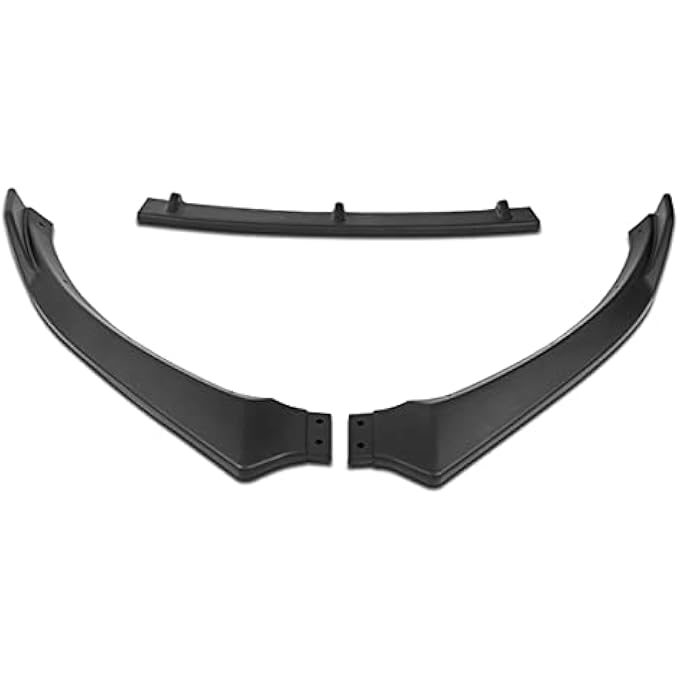 DNA MOTORING 2-PU-556 STP-Style Front Bumper Lip 3PCS Compatible With 10-13 VW Golf 6 Excludes GTI,Matte Black - Image 2
