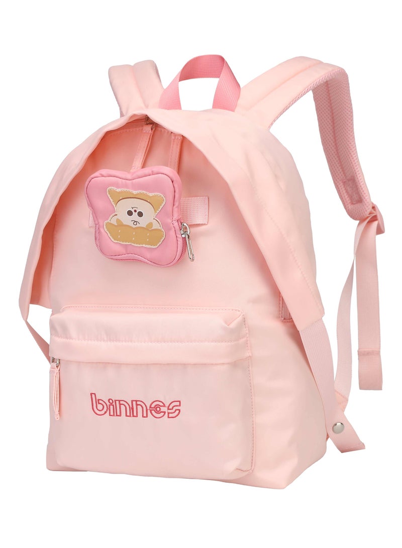 Binnes Premium 14-inch Kids Backpack Light Weight Water Resistant Multifunctional School Backpack for Girls and Boys, BNS6015, Pink - Image 1
