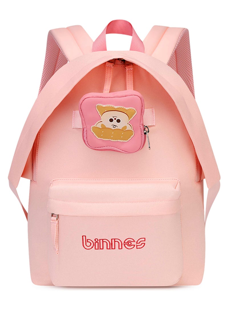 Binnes Premium 14-inch Kids Backpack Light Weight Water Resistant Multifunctional School Backpack for Girls and Boys, BNS6015, Pink - Image 3