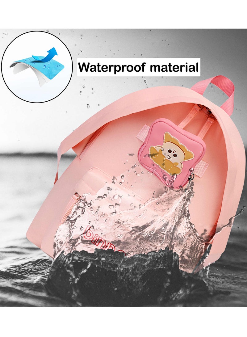 Binnes Premium 14-inch Kids Backpack Light Weight Water Resistant Multifunctional School Backpack for Girls and Boys, BNS6015, Pink - Image 4