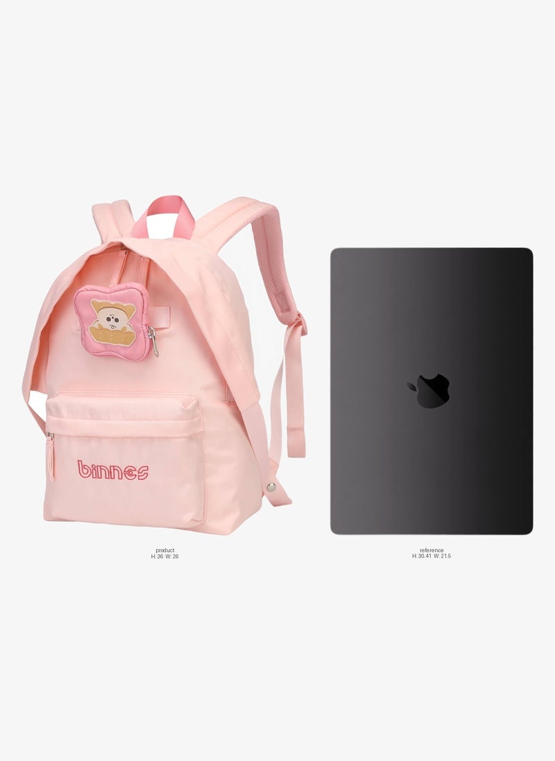 Binnes Premium 14-inch Kids Backpack Light Weight Water Resistant Multifunctional School Backpack for Girls and Boys, BNS6015, Pink - Image 2