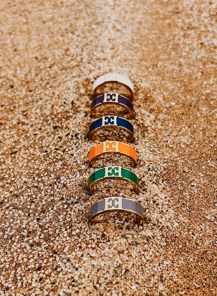 ESCADA Scarlett Gold Plated and Green Enamel Ring for Women 52mm - Image 3