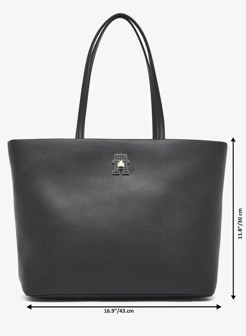 Tommy Hilfiger Black Logo Tote Bag for Women | Best Price UAE