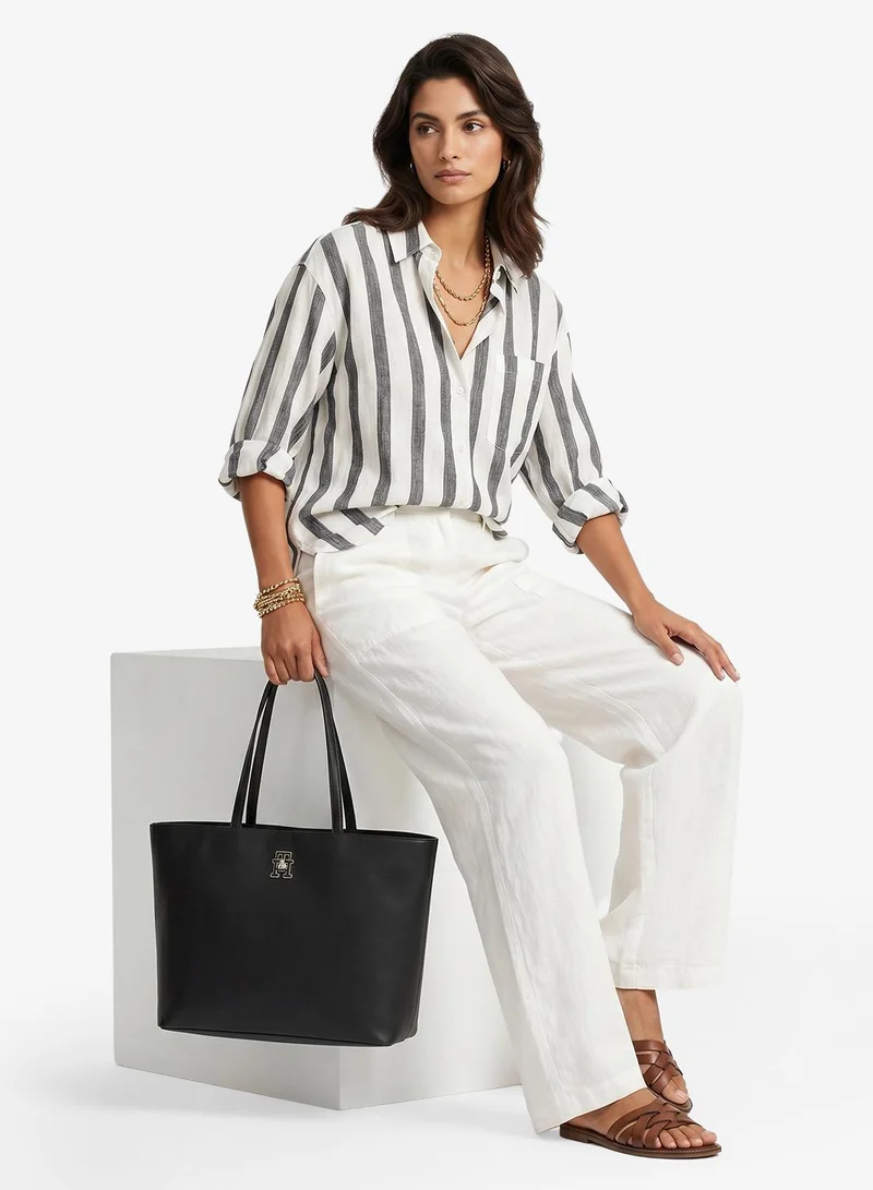 Tommy Hilfiger Black Logo Tote Bag for Women | Best Price UAE