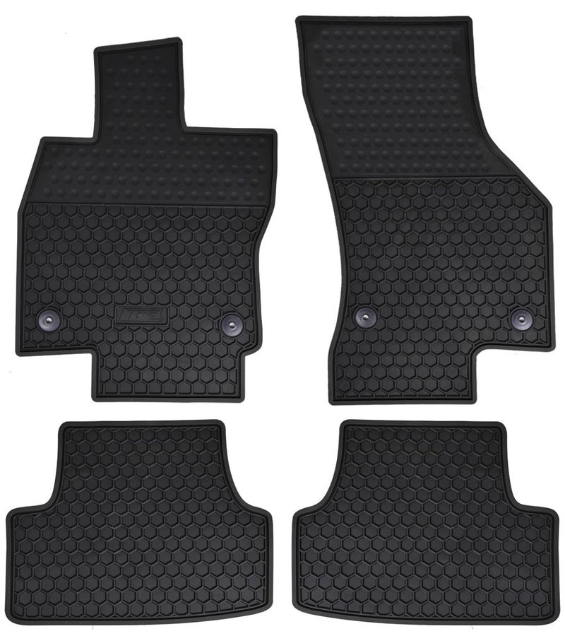 Megiteller Floor Mats Custom for Volkswagen Golf Sportwagen MK7 Alltrack GTI R 20152024 Waterproof Car Mats All Weather Mats Floor Liners VW Accessories Full Set Black - Image 3