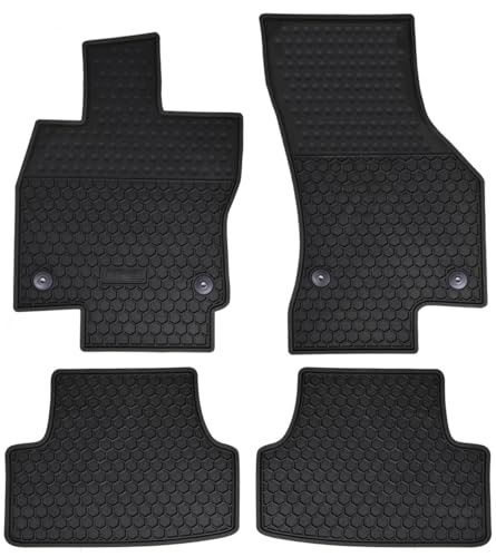 Megiteller Floor Mats Custom for Volkswagen Golf Sportwagen MK7 Alltrack GTI R 20152024 Waterproof Car Mats All Weather Mats Floor Liners VW Accessories Full Set Black - Image 1