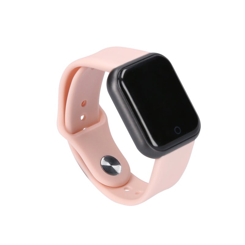 22mm Watch Band Soft Durable TPU Replacement Strap - Breathable Adjustable Pink Strap for Y68 Smart Bracelet - Image 2