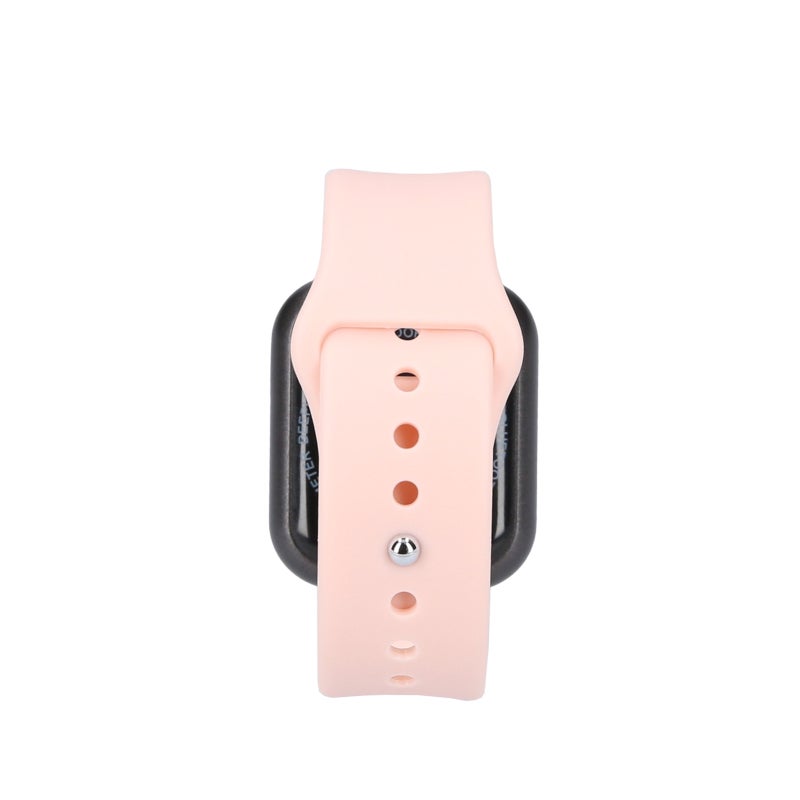 22mm Watch Band Soft Durable TPU Replacement Strap - Breathable Adjustable Pink Strap for Y68 Smart Bracelet - Image 4