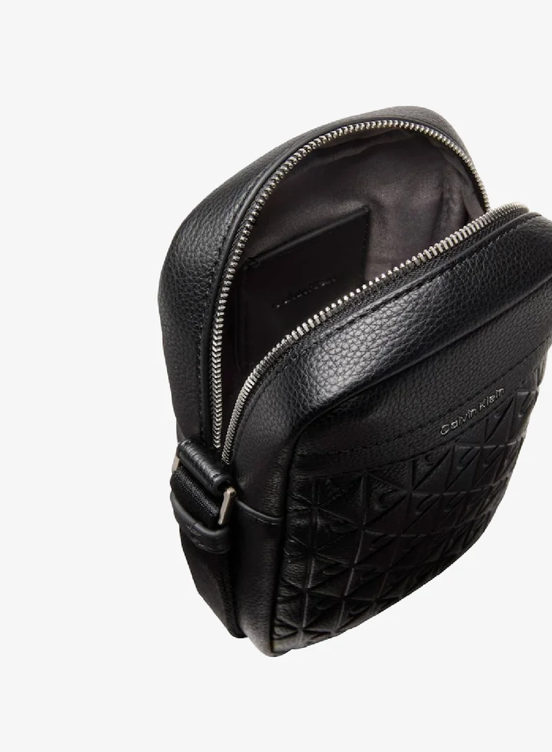 Calvin Klein Black All Over Print Slim Reporter Bag for Men | Best Price UAE