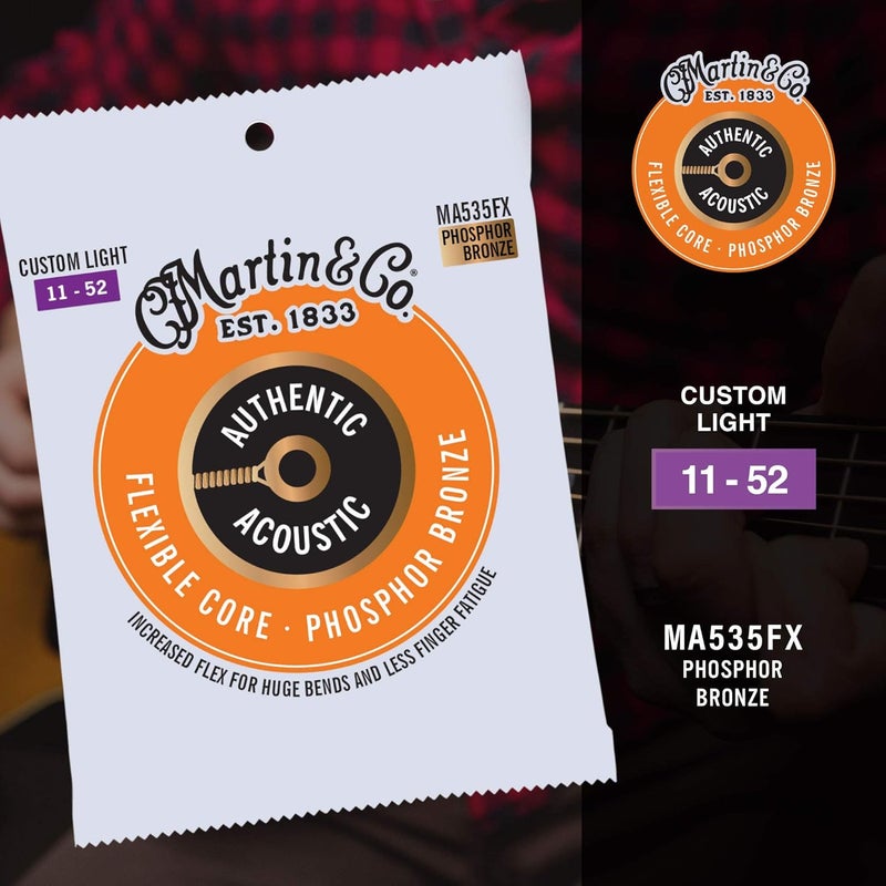 Martin M535 Phosphor Bronze Acoustic Guitar Strings - Custom - Image 4