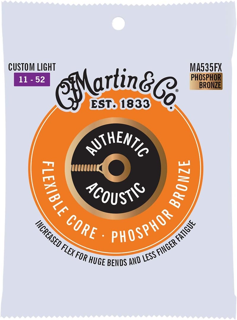 Martin M535 Phosphor Bronze Acoustic Guitar Strings - Custom - Image 1