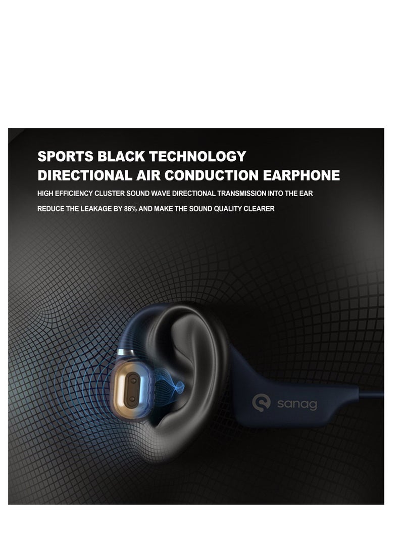 sanag A5X True Bone Conduction Earphone Open Ear Bluetooth Wireless Sport Headphones Waterproof Headset 3D Stereo Sound  - Image 4