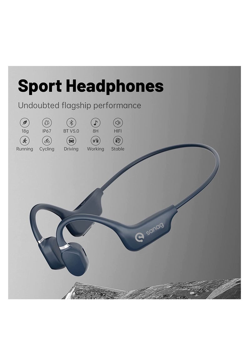 sanag A5X True Bone Conduction Earphone Open Ear Bluetooth Wireless Sport Headphones Waterproof Headset 3D Stereo Sound  - Image 5