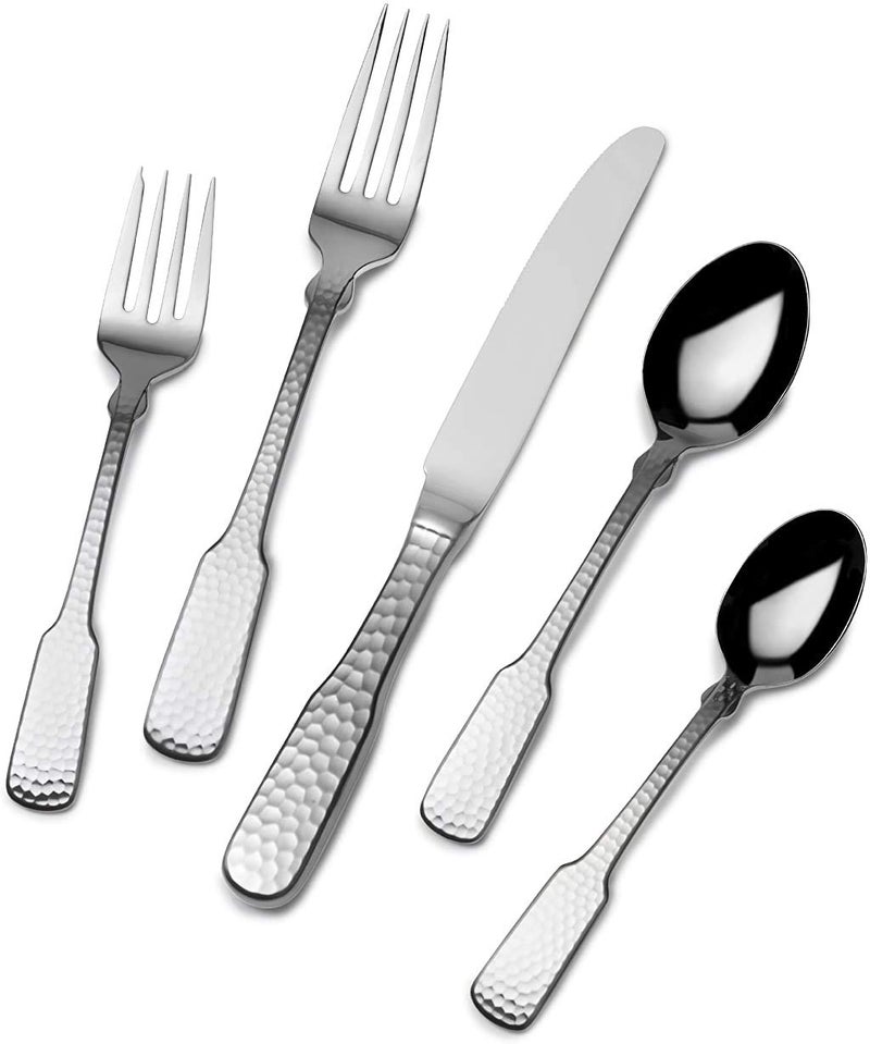 Towle Hammersmith 45Piece 1810 Stainless Steel Flatware Set with Hostess Serveware Service for 8