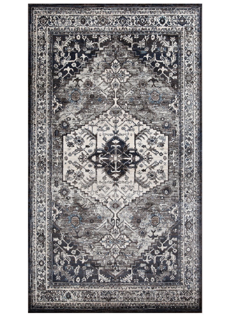 لوفت كندرا،سجادة،230×310سم،قماش،رمادي غامق،مضاد للانزلاق-7151/RN8-M - Image 2