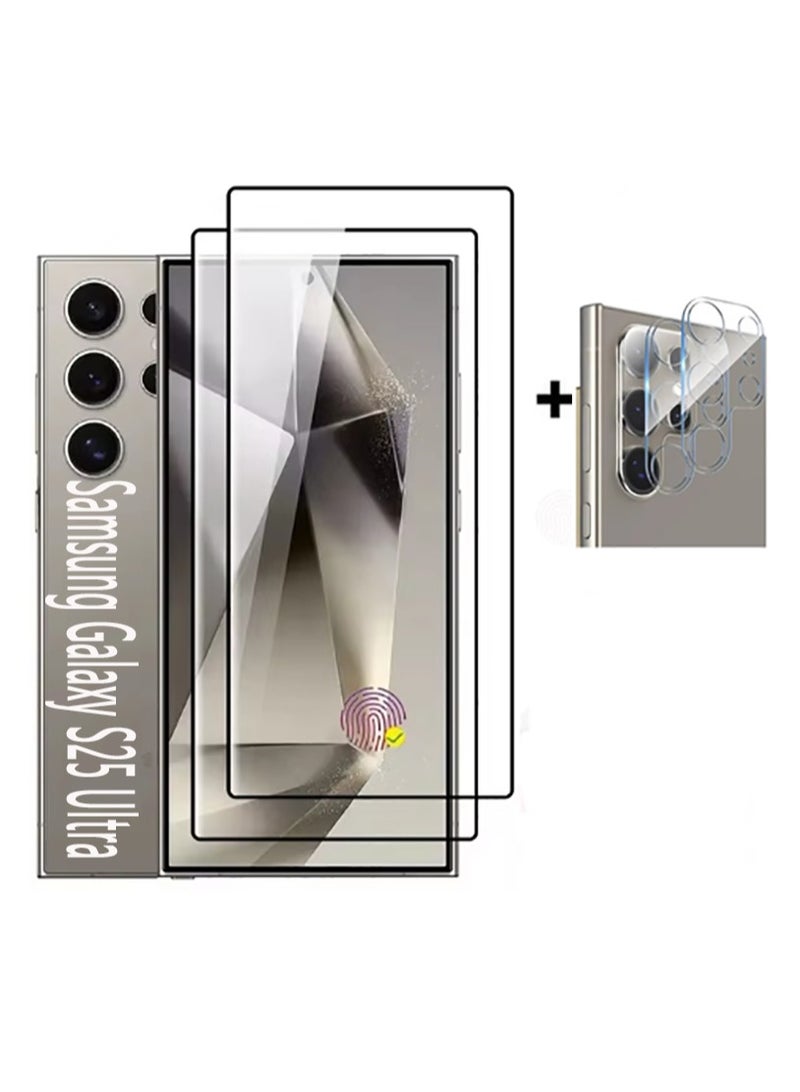 DUSALA 4in1 Tempered Glass For Samsung Galaxy S25 Ultra Screen Protector Camera 2 Pack Lens Film+ 2 Pack Screen protector - Image 1