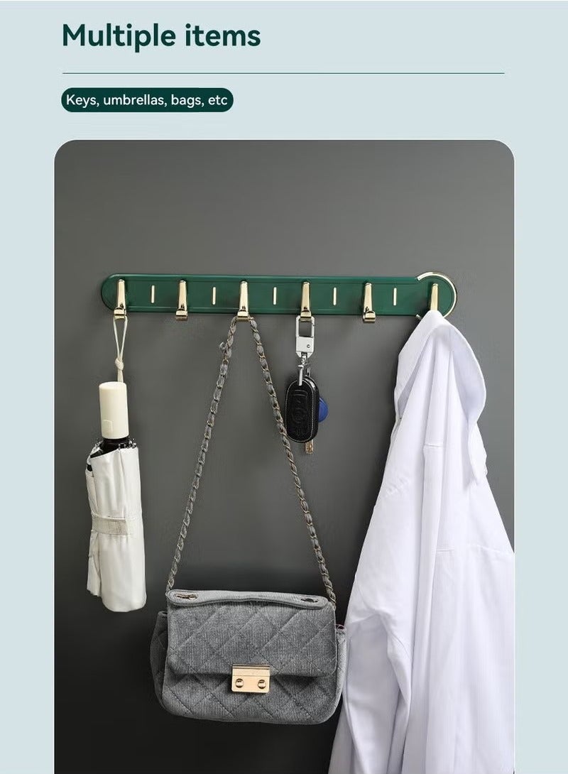 Beauenty Coat Rack Wall Mount with 6 Hooks for Living Room Entrance, Bedroom, Kitchen, Bathroom - Image 2