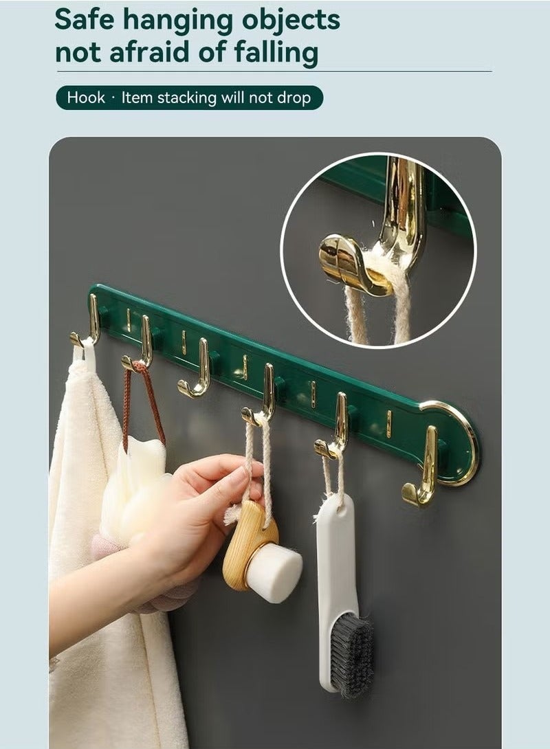 Beauenty Coat Rack Wall Mount with 6 Hooks for Living Room Entrance, Bedroom, Kitchen, Bathroom - Image 5