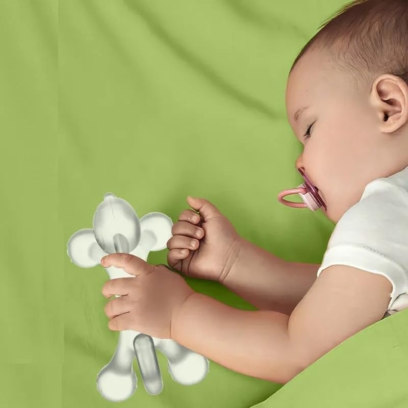 Moppets Infant Silicone Animal Teethers with Easy Grip, Boilable, 100% Nano Silicone - (Monkey) - Image 4