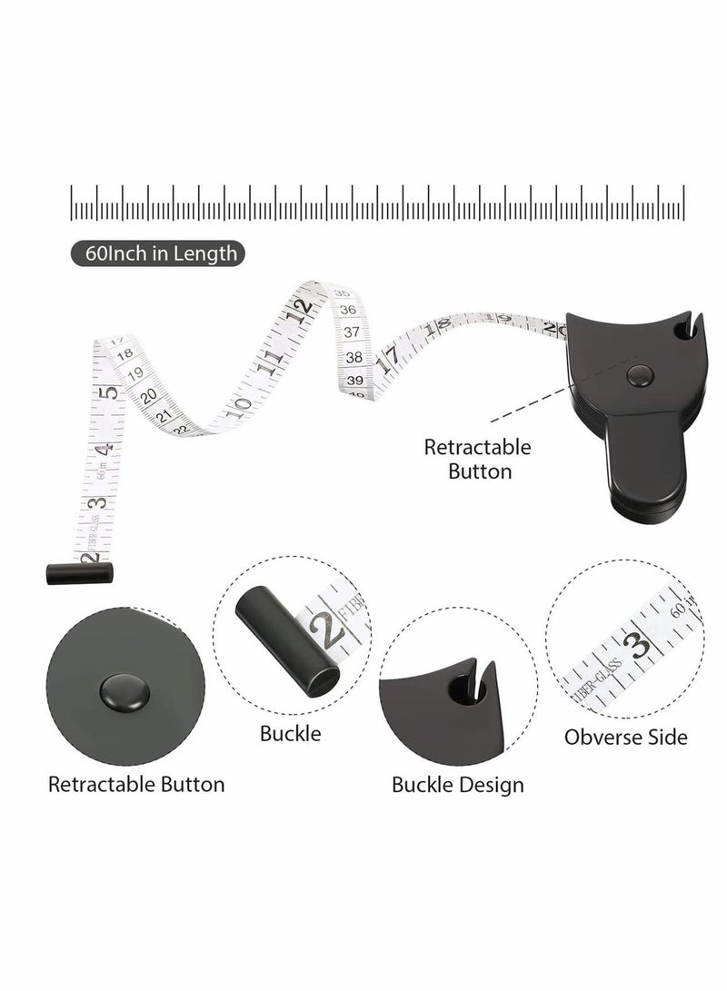 Suntown 4 Body Measuring Tape 60 Inch Tape Measure, Measuring Tape Tailor Retract Measuring Tape Ergonomic Design Measuring Tapes and Soft Tape Measure for Tailor and Body Measurement - Image 2