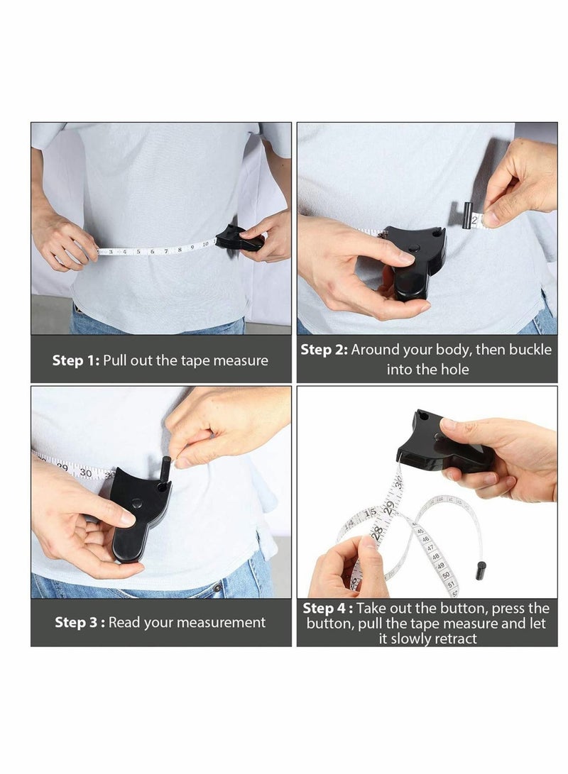 Suntown 4 Body Measuring Tape 60 Inch Tape Measure, Measuring Tape Tailor Retract Measuring Tape Ergonomic Design Measuring Tapes and Soft Tape Measure for Tailor and Body Measurement - Image 3