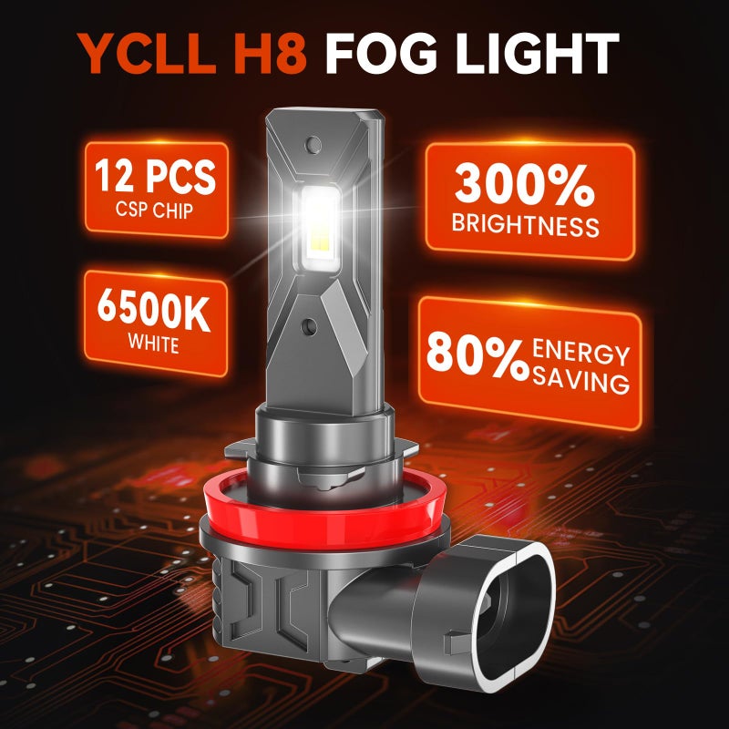 YCLL Compatible with Hyundai Sonata 2011-2014 Bulb Light Combo,6500K White,500% Brightness,70W,6 Pack - Image 4