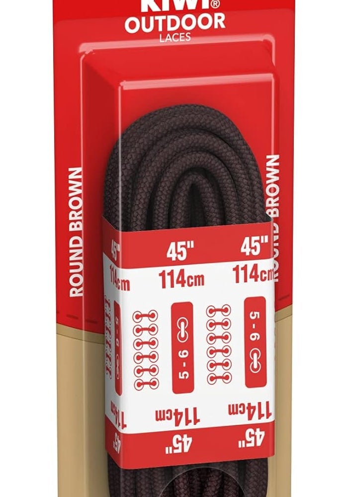 KIWI Outdoor Round Laces in Brown - 45 Inch (114 cm) - Durable and Reliable Shoe Laces - Image 4