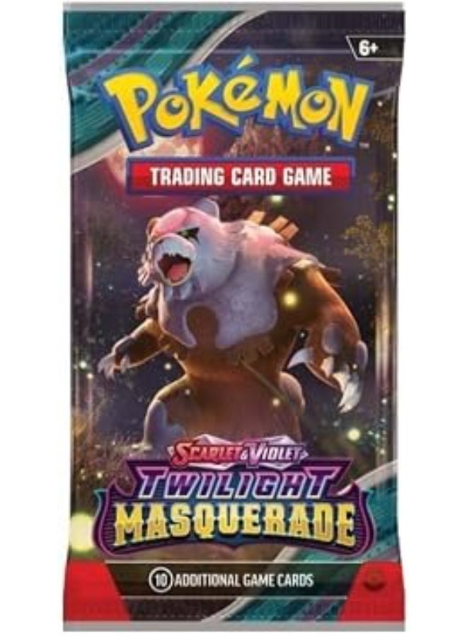 Pokemon Pokémon TCG Scarlet & Violet—Twilight Masquerade Booster Pack, 10 Trading Cards, Random Assorted Pack Artwork, Collectible Card Game Expansion - Image 2